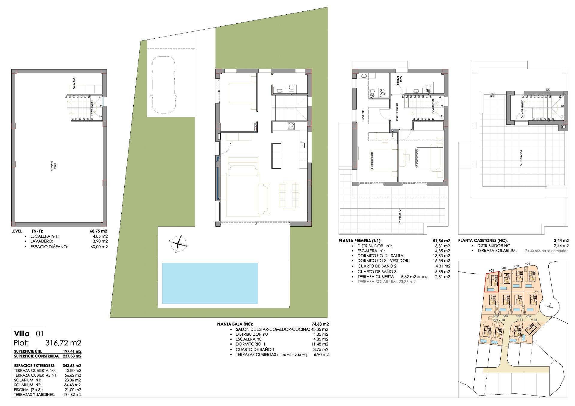 For sale - 3 Bedroom 3 Bathroom Villa in San Miguel de Salinas - Cerro Del Sol  - Alicante