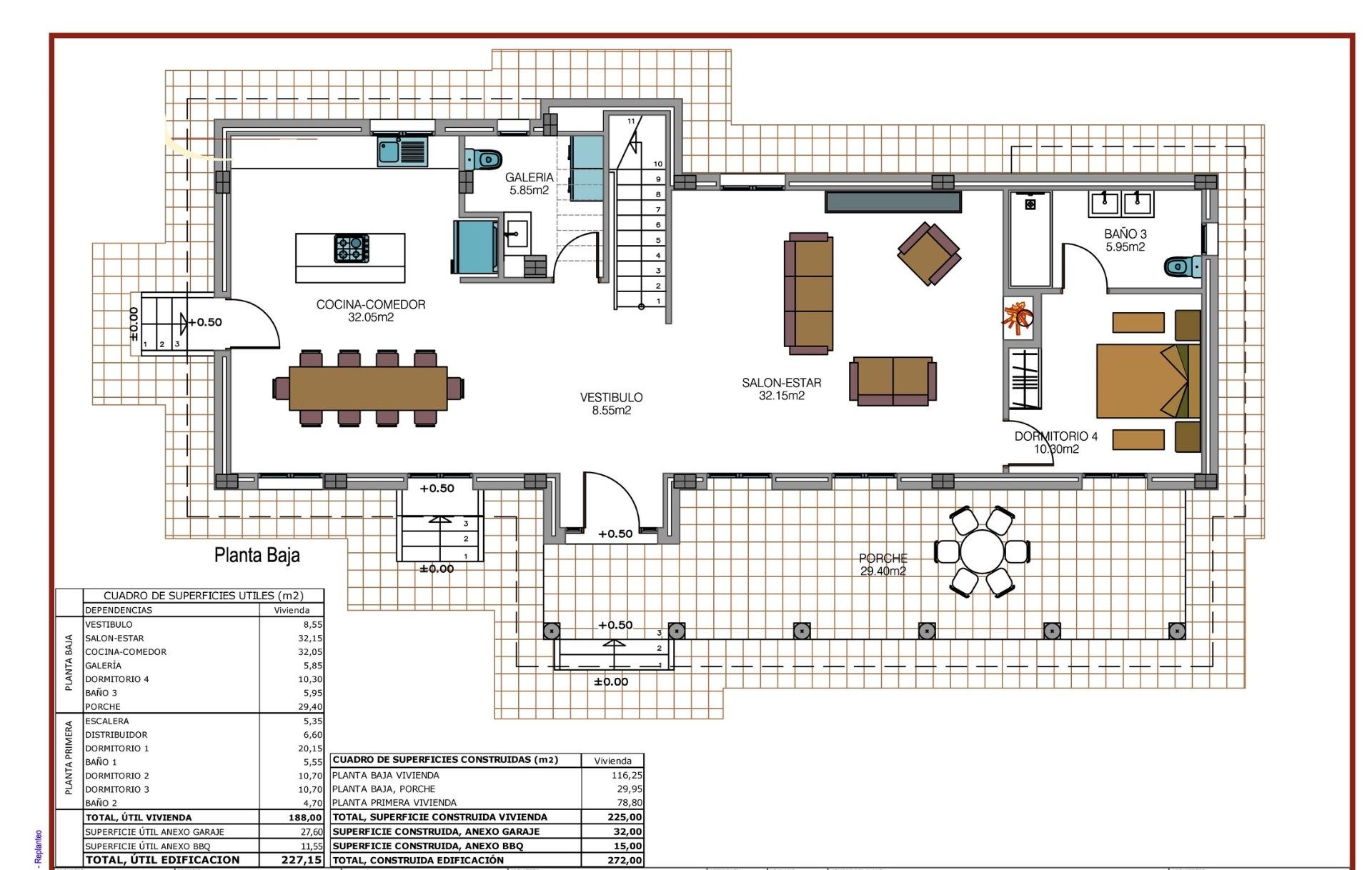 For sale - 4 Bedroom 3 Bathroom Villa in Pinoso - Camino Del Prado  - Alicante