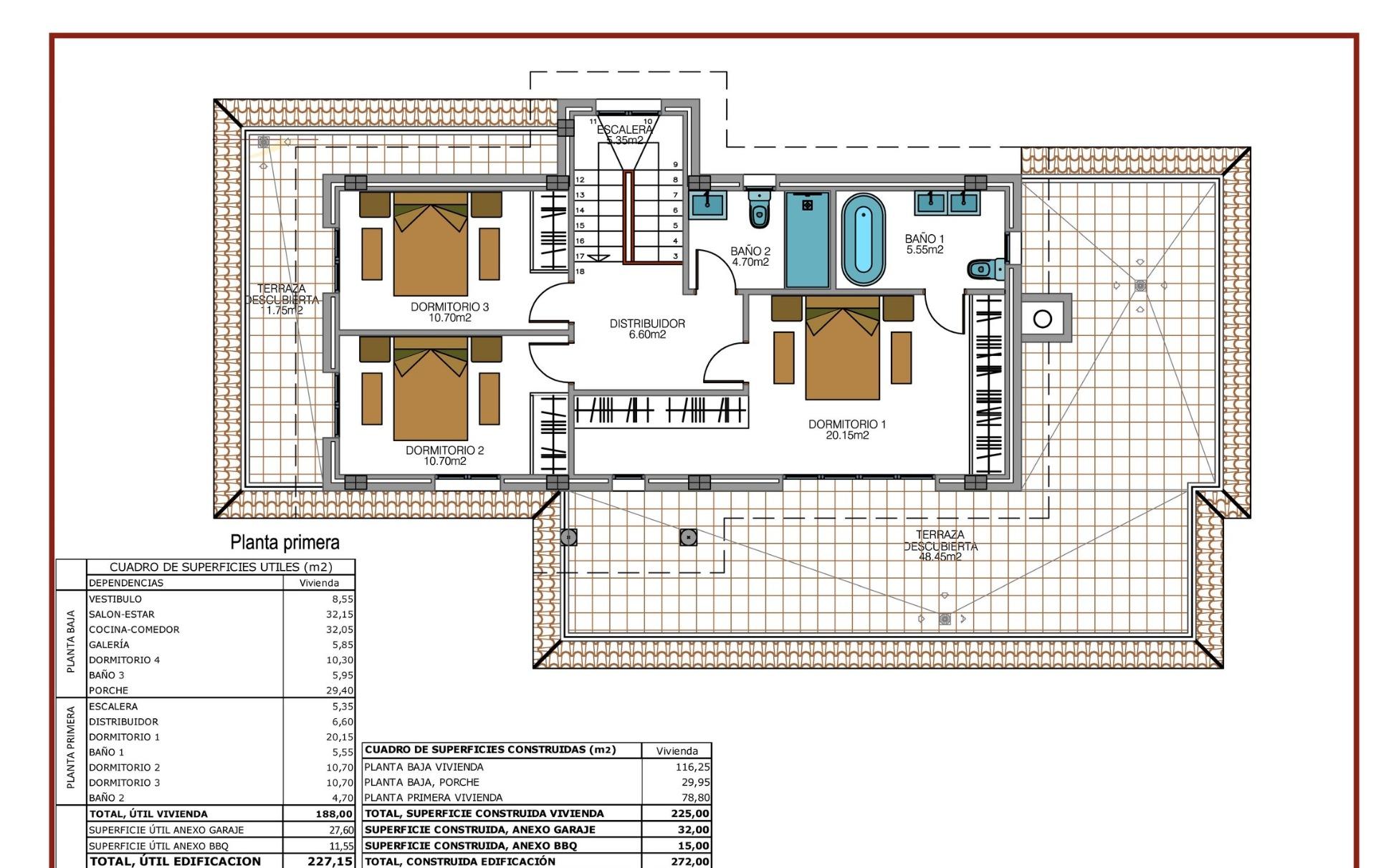 For sale - 4 Bedroom 3 Bathroom Villa in Pinoso - Camino Del Prado  - Alicante