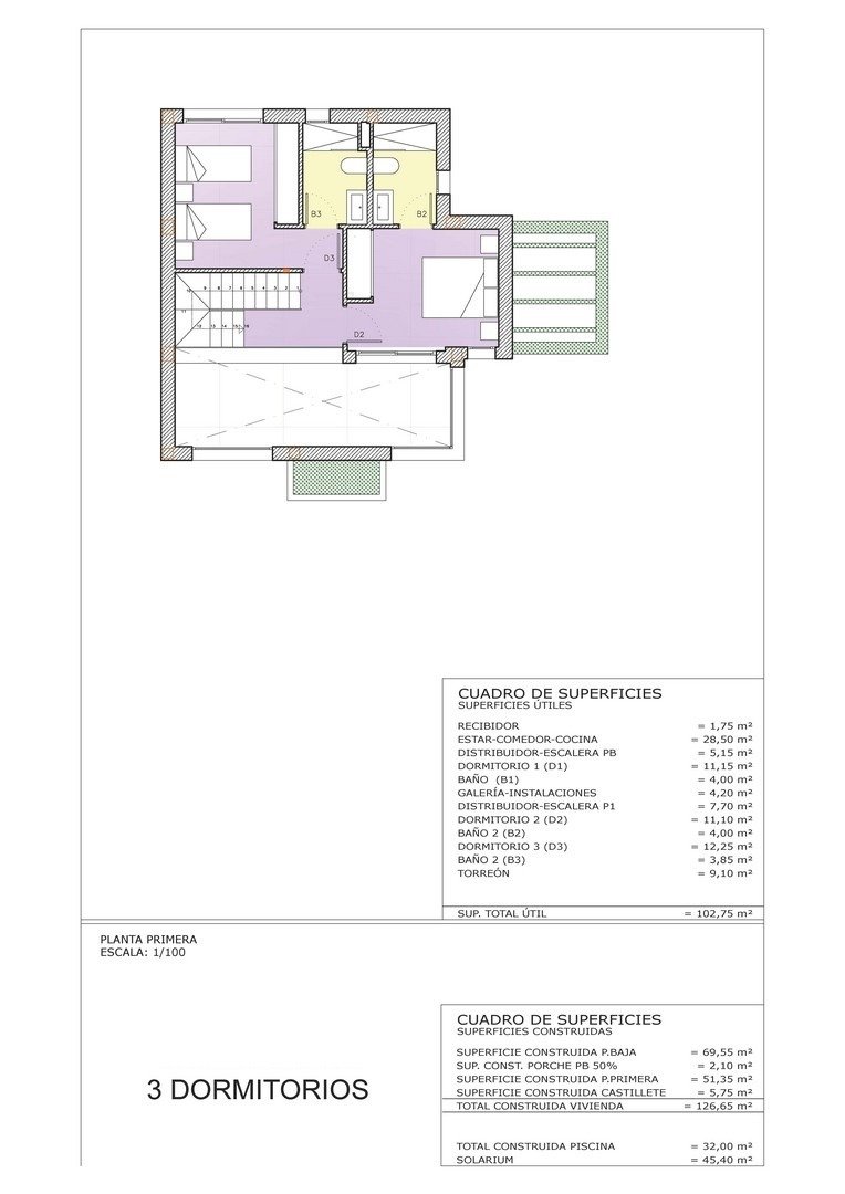 New Build - 3 Bedroom 2 Bathroom Villa in Cartagena - Playa Honda  - Murcia