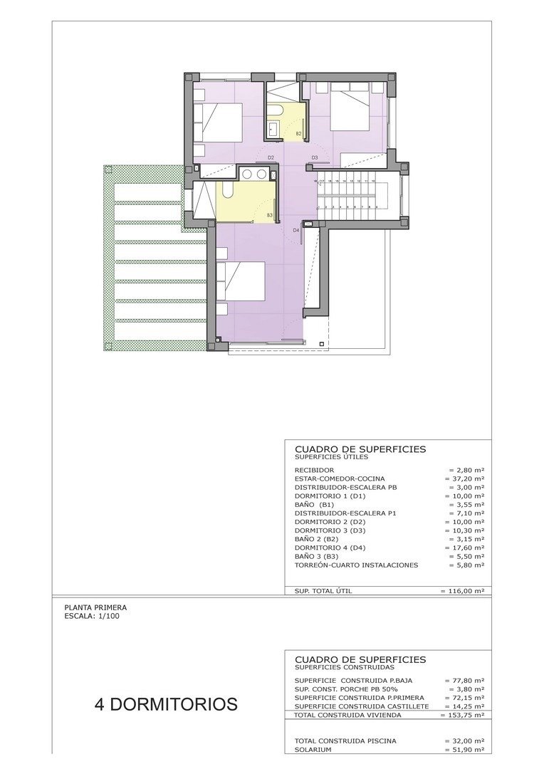 New Build - 4 Bedroom 3 Bathroom Villa in Cartagena - Playa Honda  - Murcia
