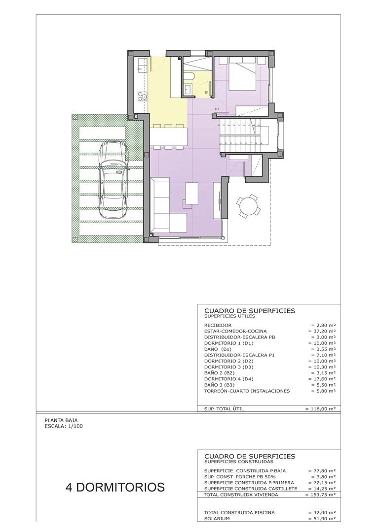 New Build - 4 Bedroom 3 Bathroom Villa in Cartagena - Playa Honda  - Murcia