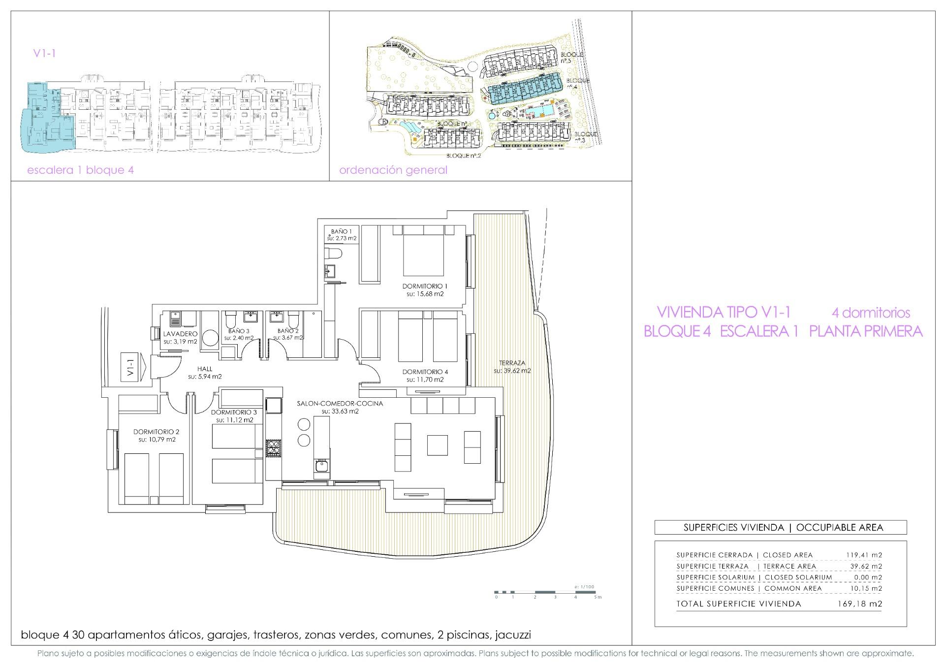 For sale - 4 Bedroom 2 Bathroom Apartment in Orihuela Costa - Playa Flamenca  - Alicante