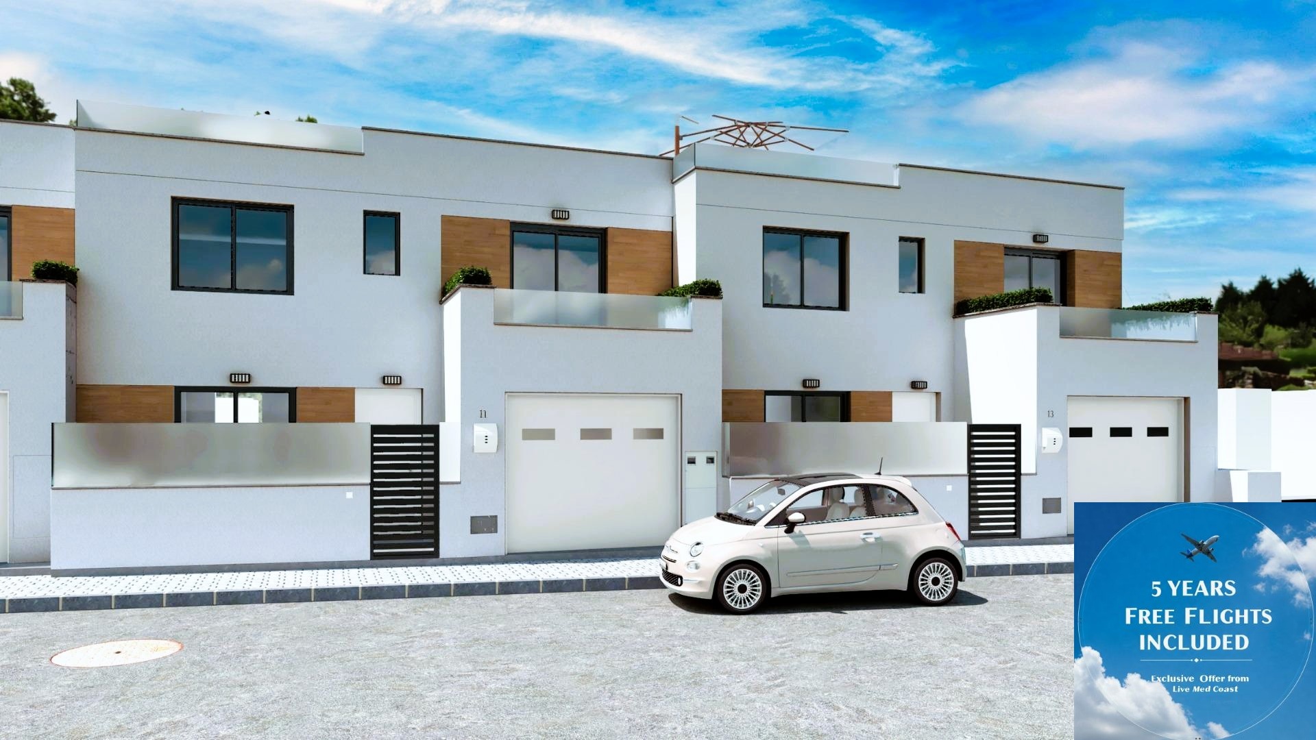 New Build - Key Ready - 4 Bedroom 3 Bathroom Key Ready Townhouse in Los Belones - Centro  - Murcia