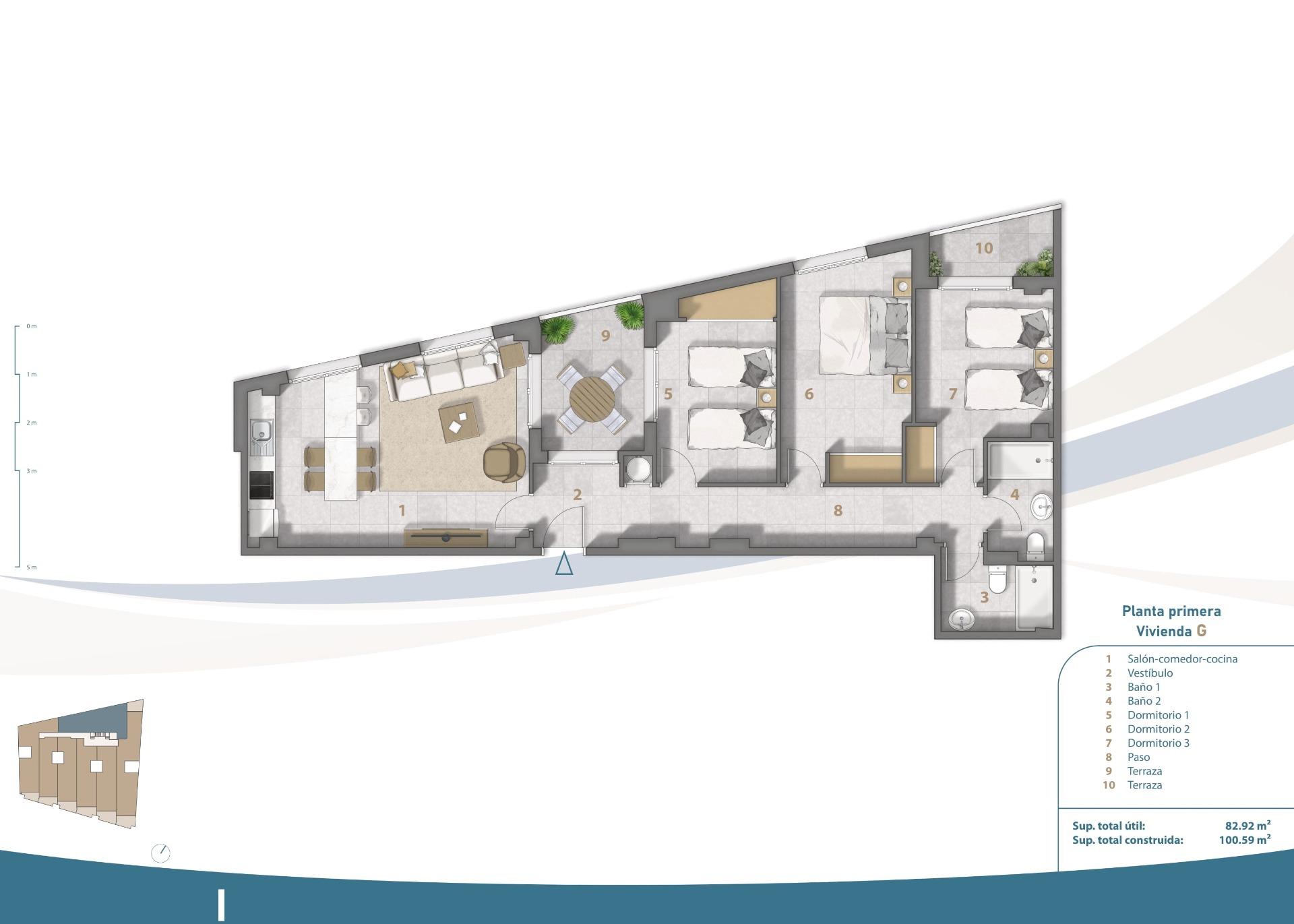 New Build - 3 Bedroom 2 Bathroom Apartment in San Pedro del Pinatar - Playa Villananitos  - Murcia