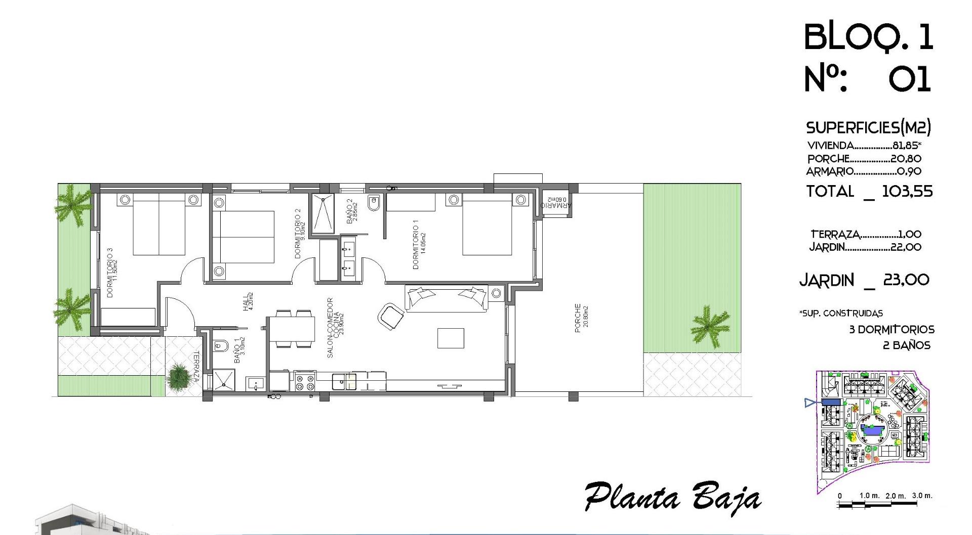 New Build - 3 Bedroom 2 Bathroom Apartment in Guardamar del Segura - El Raso  - Alicante