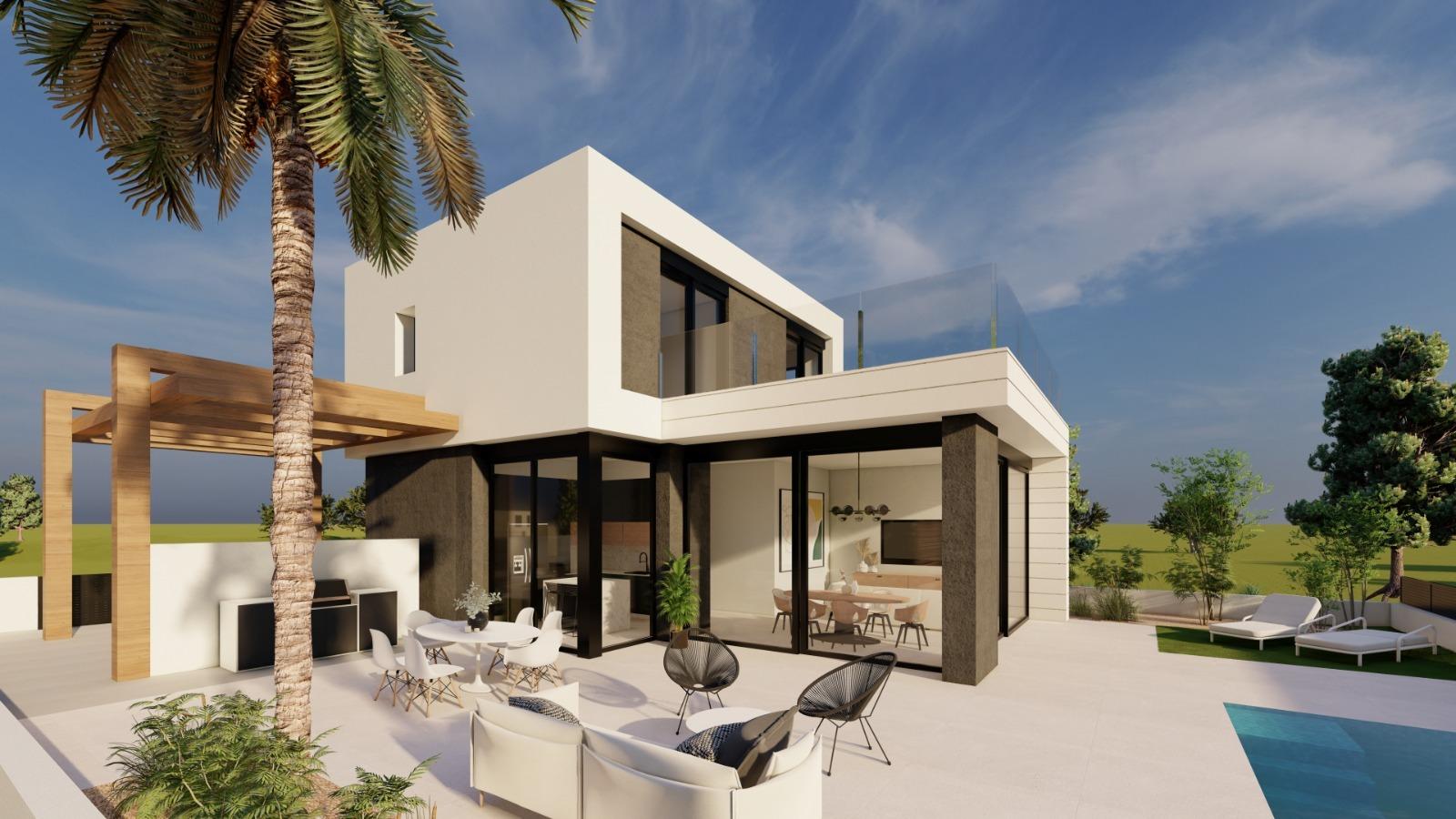 New Build - 3 Bedroom 2 Bathroom Villa in Pilar de La Horadada - Roda Golf  - Alicante