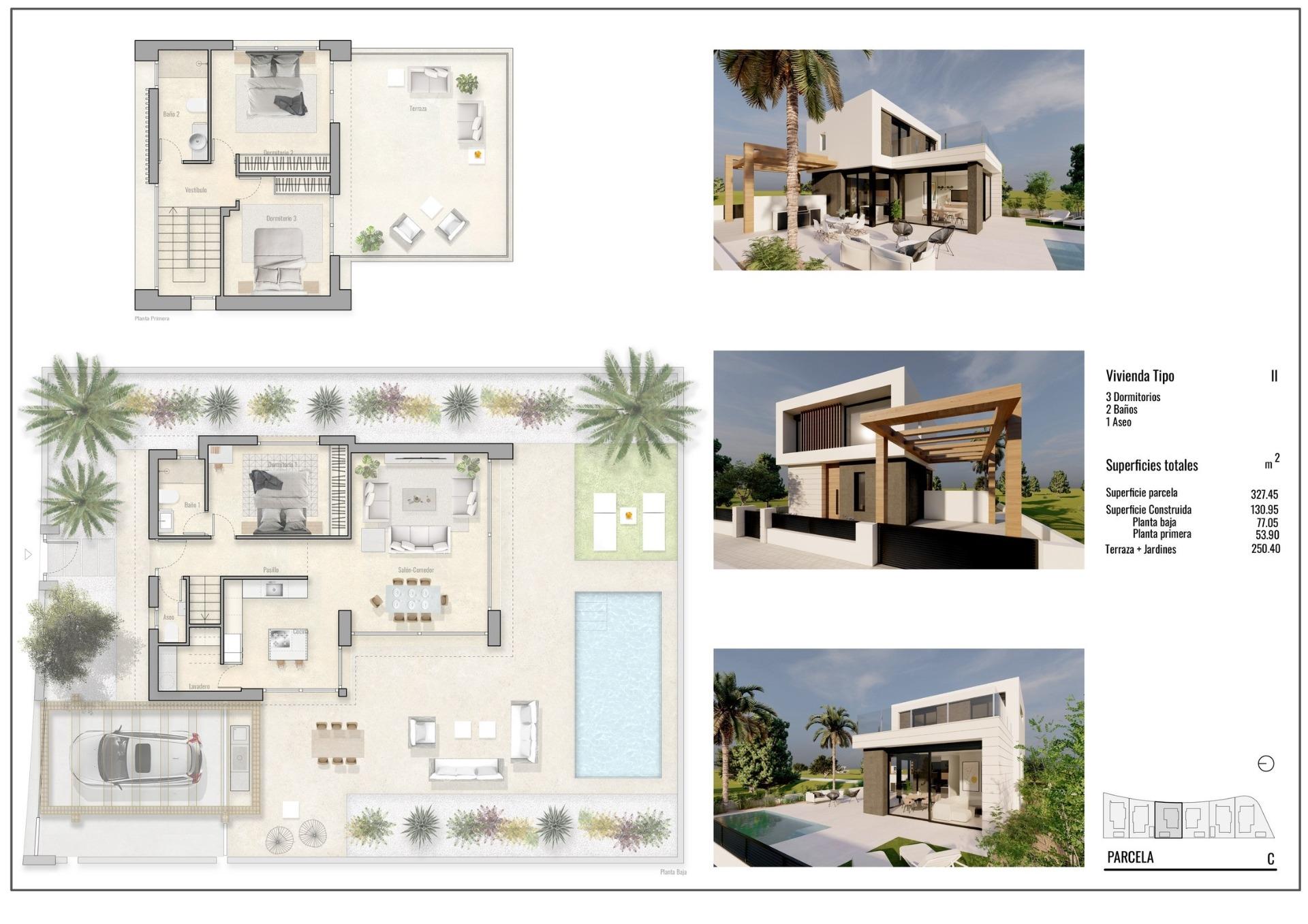 New Build - 3 Bedroom 2 Bathroom Villa in Pilar de La Horadada - Roda Golf  - Alicante