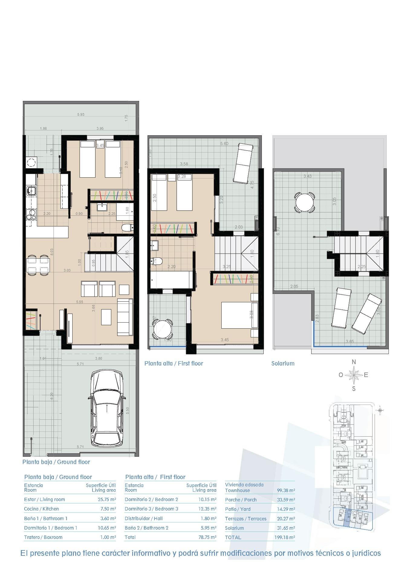 New Build - 3 Bedroom 2 Bathroom Town House in Torre de La Horadada - Torre De La Horadada  - Alicante