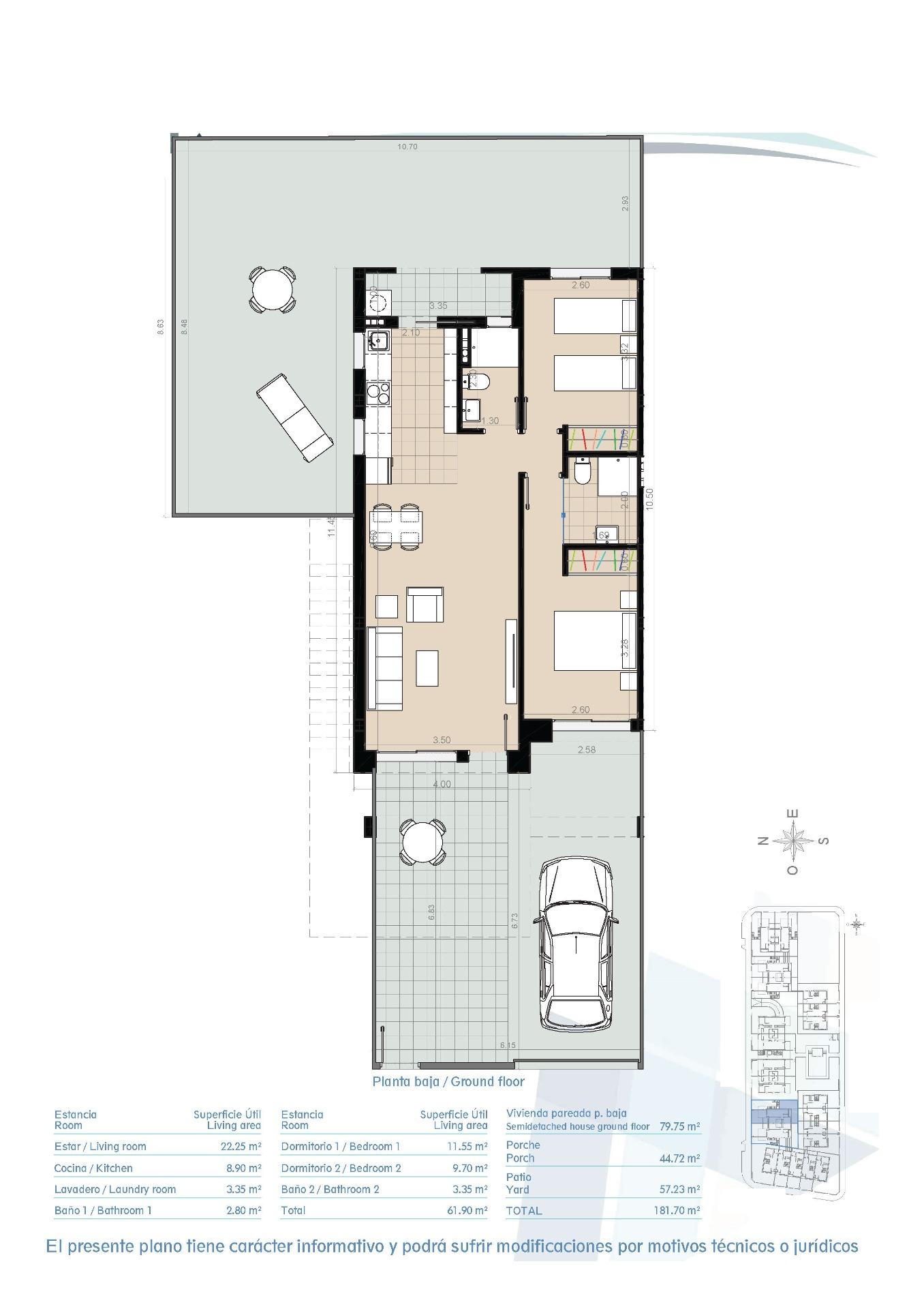 New Build - 2 Bedroom 2 Bathroom Bungalow in Pilar de La Horadada - Torre De La Horadada  - Alicante