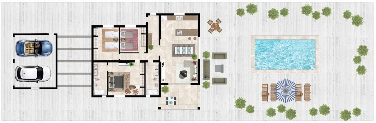 New Build - 3 Bedroom 2 Bathroom Villa in Hondón de las Nieves - La Canalosa  - Alicante