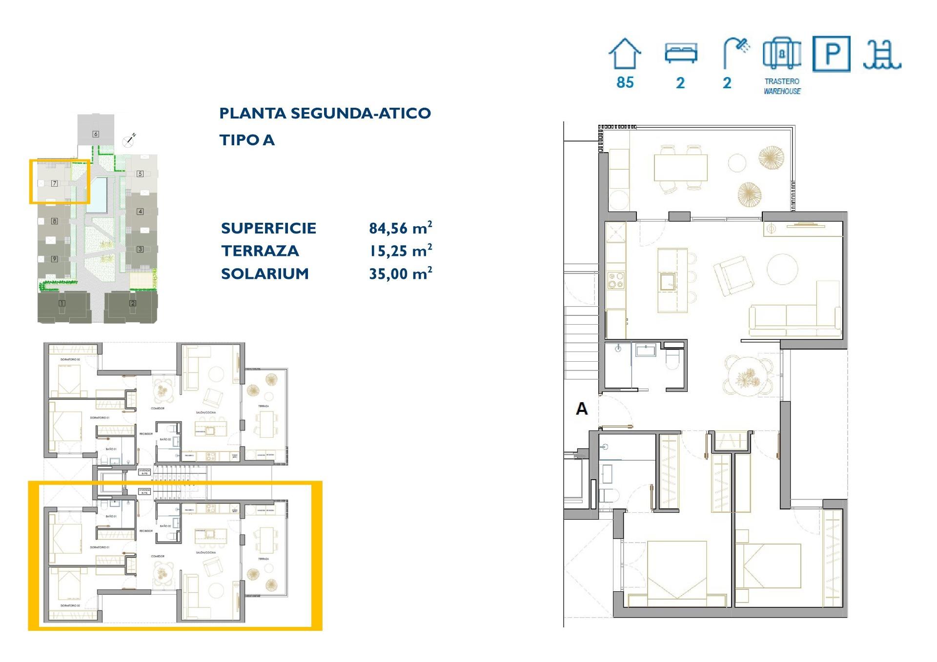 New Build - 2 Bedroom 2 Bathroom Penthouse in San Pedro del Pinatar - Pueblo  - Murcia