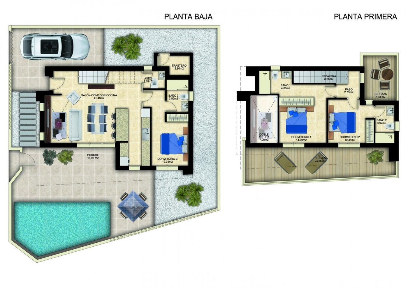 New Build - 3 Bedroom 4 Bathroom Villa in Benijofar - Polideportivo  - Alicante
