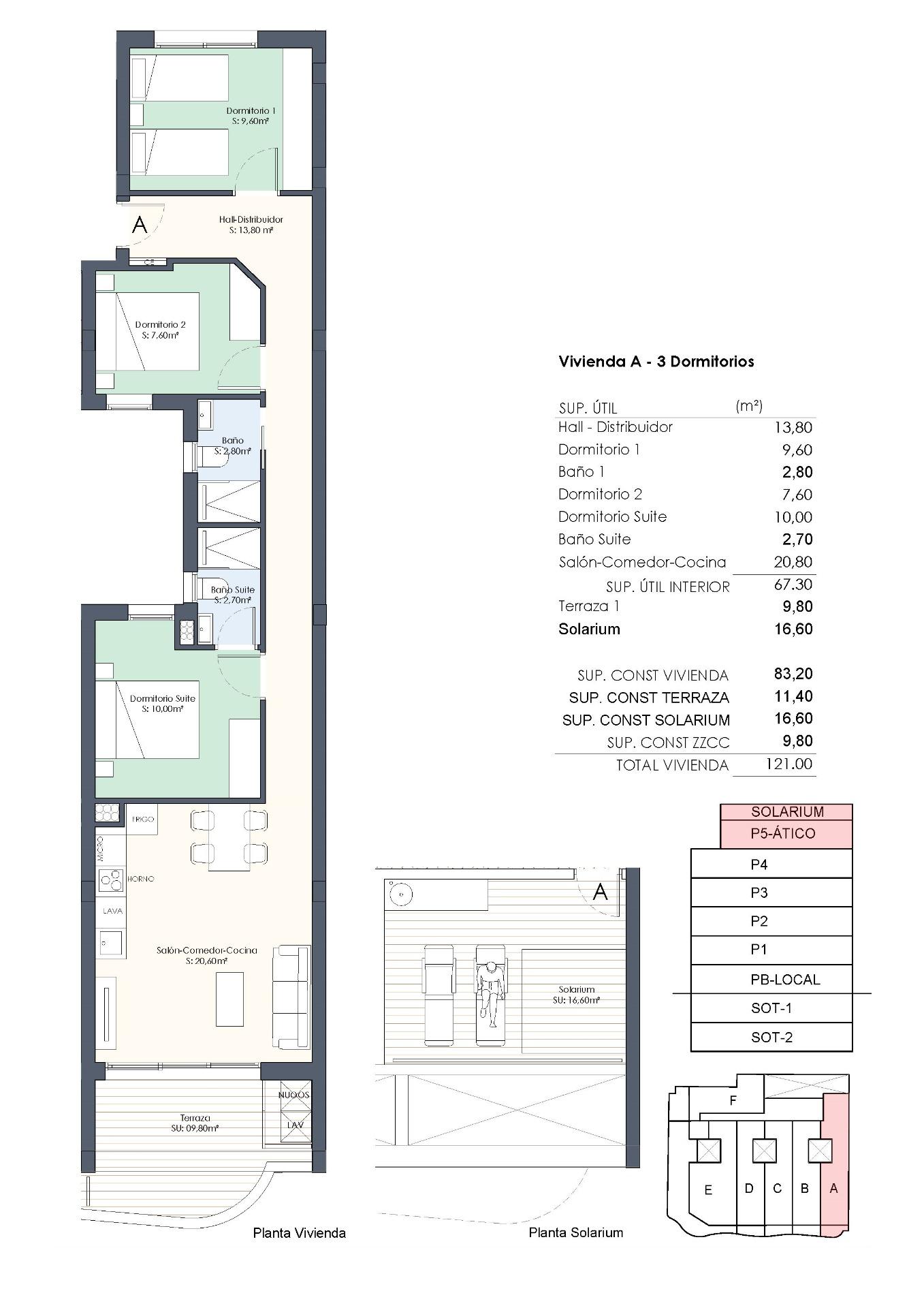 New Build - 3 Bedroom 2 Bathroom Penthouse in Torrevieja - Habaneras  - Alicante