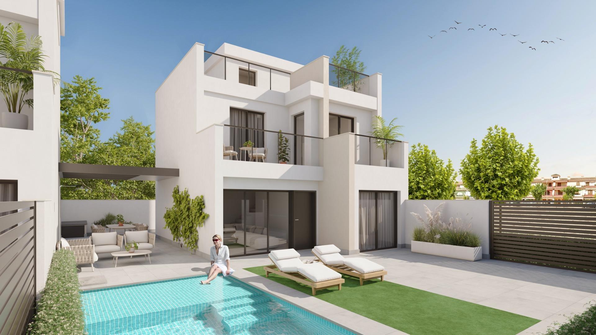 New Build - 3 Bedroom 3 Bathroom Villa in Los Alcazares - Playa la Atascadera  - Murcia