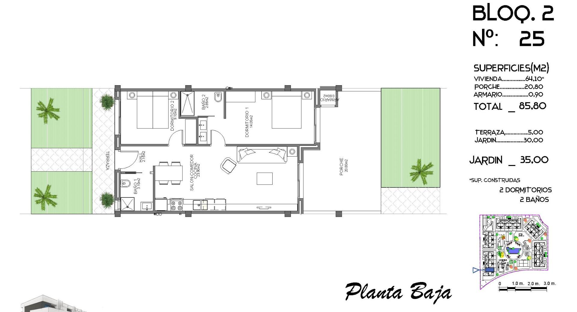 For sale - 2 Bedroom 2 Bathroom Apartment in Guardamar del Segura - El Raso  - Alicante