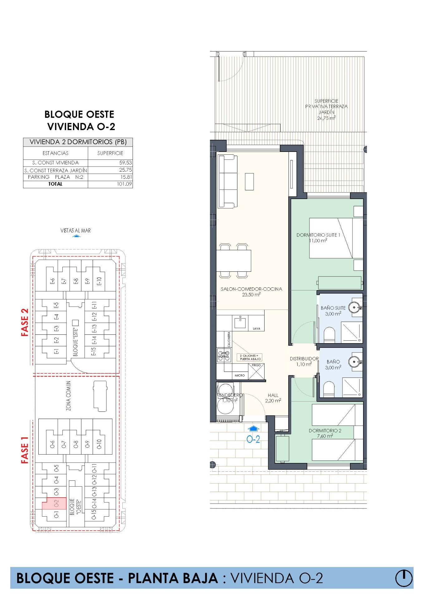 For sale - 2 Bedroom 2 Bathroom Bungalow in Pilar de La Horadada - Playa de las Higuericas  - Alicante