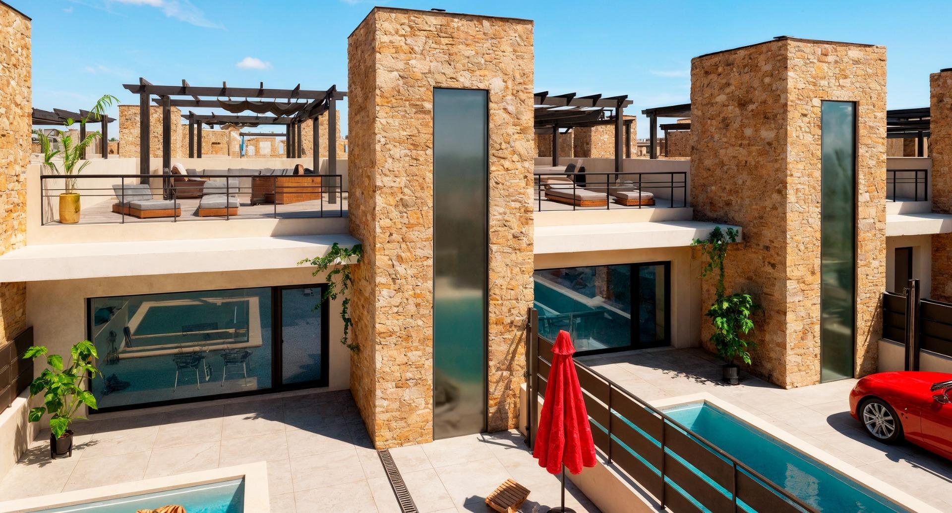 New Build - 2 Bedroom 2 Bathroom Town House in Fuente Álamo - La Pinilla  - Murcia