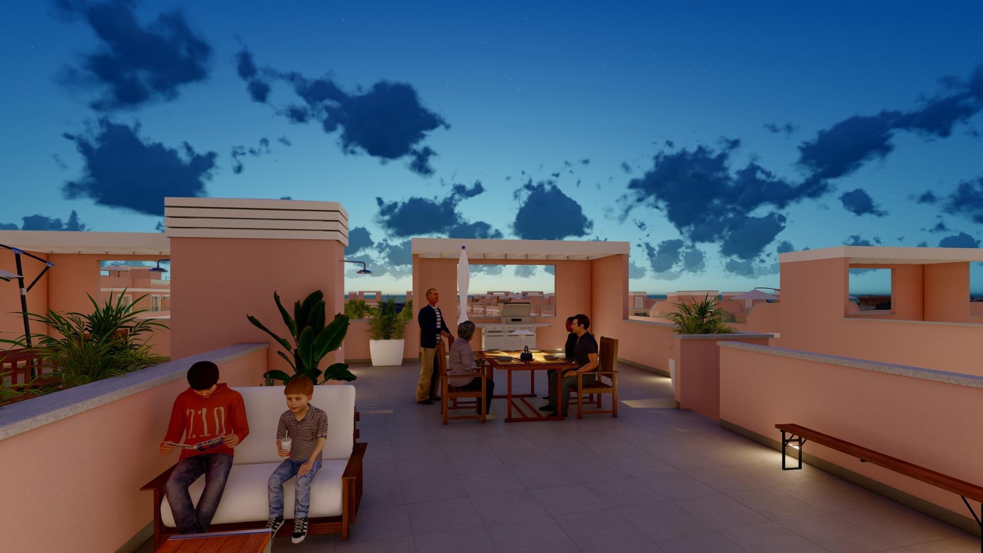 For sale - 3 Bedroom 2 Bathroom Penthouse in Pilar de La Horadada - Lo Monte  - Alicante