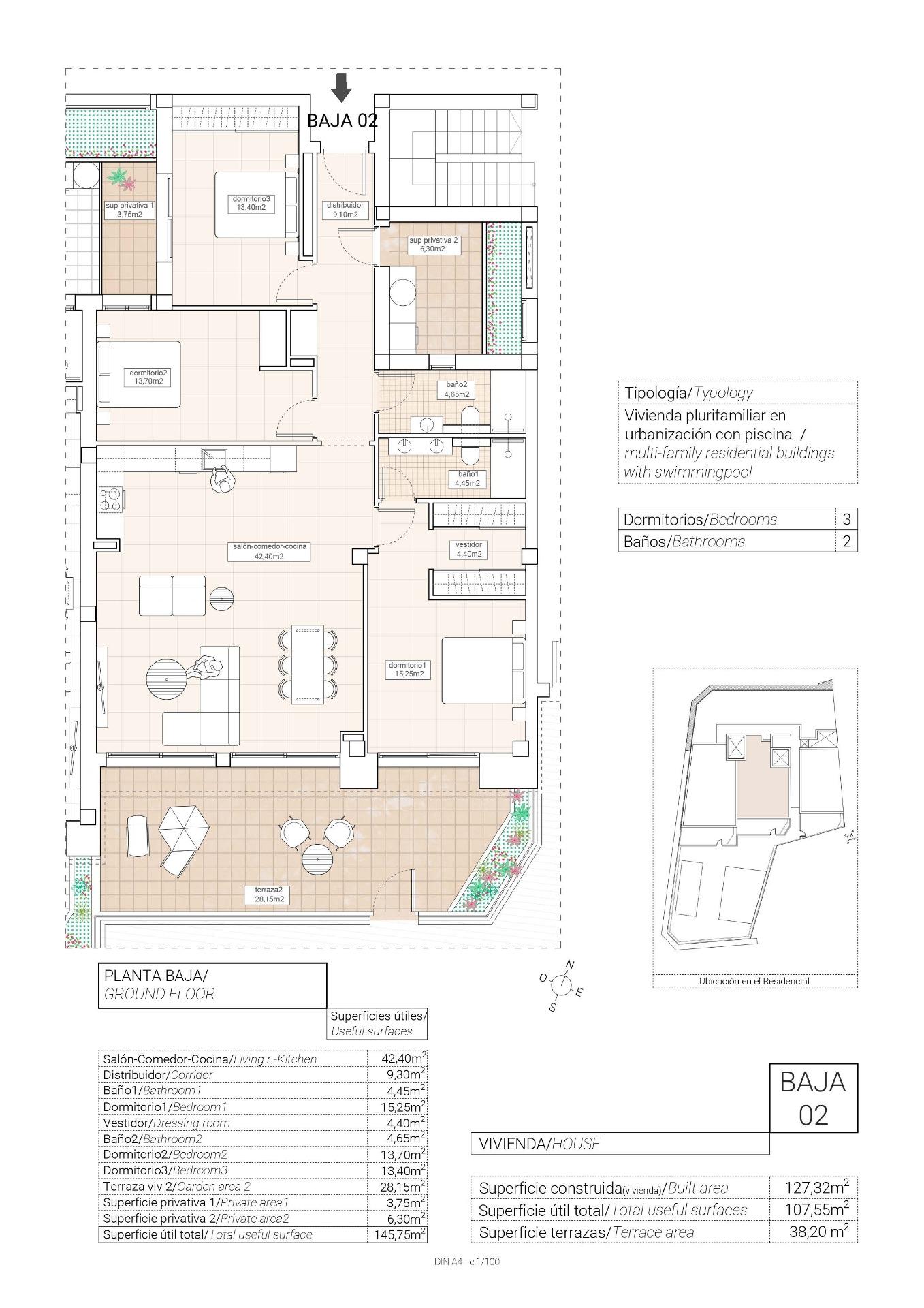 For sale - 3 Bedroom 2 Bathroom Apartment in Hondón de las Nieves - Pueblo  - Alicante