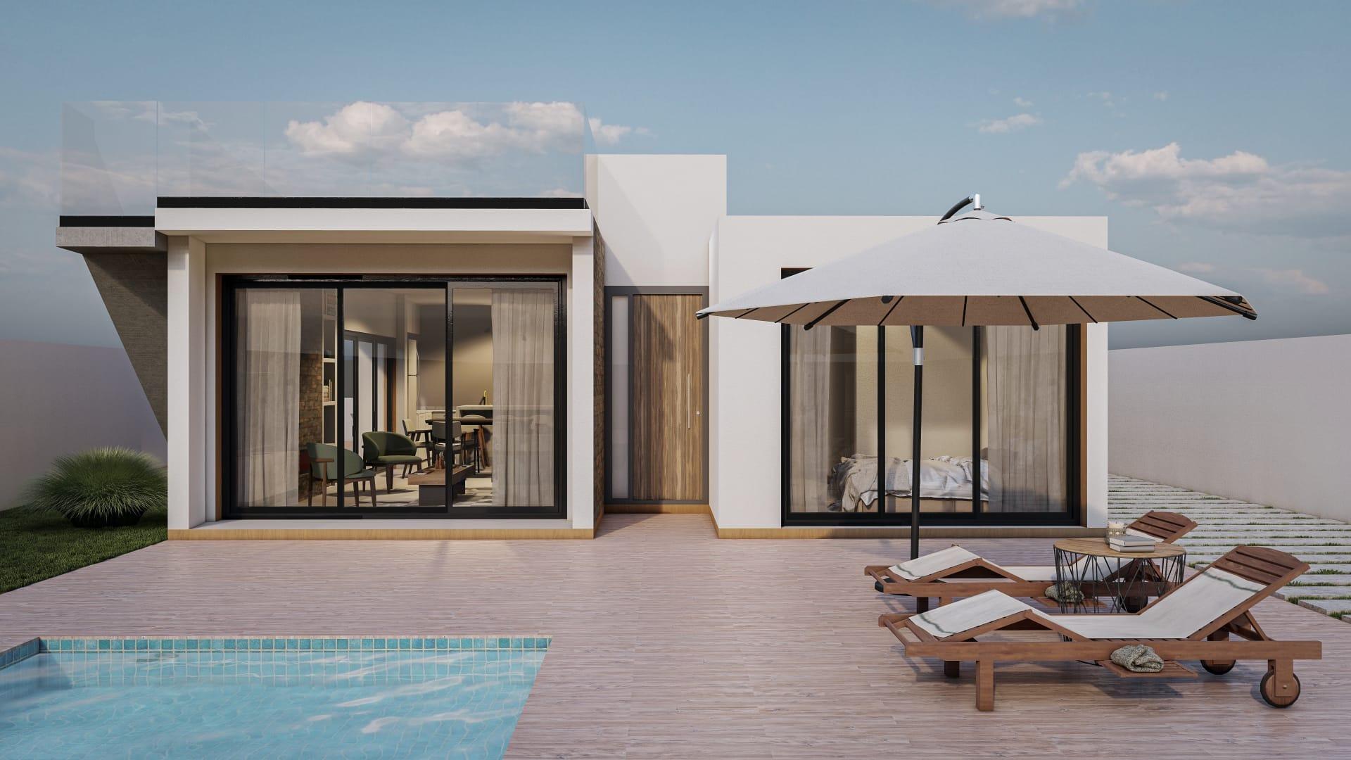 New Build - 3 Bedroom 2 Bathroom Villa in Fortuna - Las Casicas  - Murcia