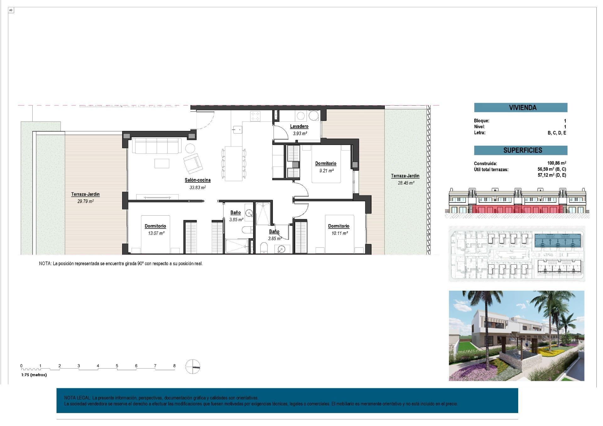 New Build - 3 Bedroom 2 Bathroom Bungalow in Los Alcazares - Serena Golf  - Murcia