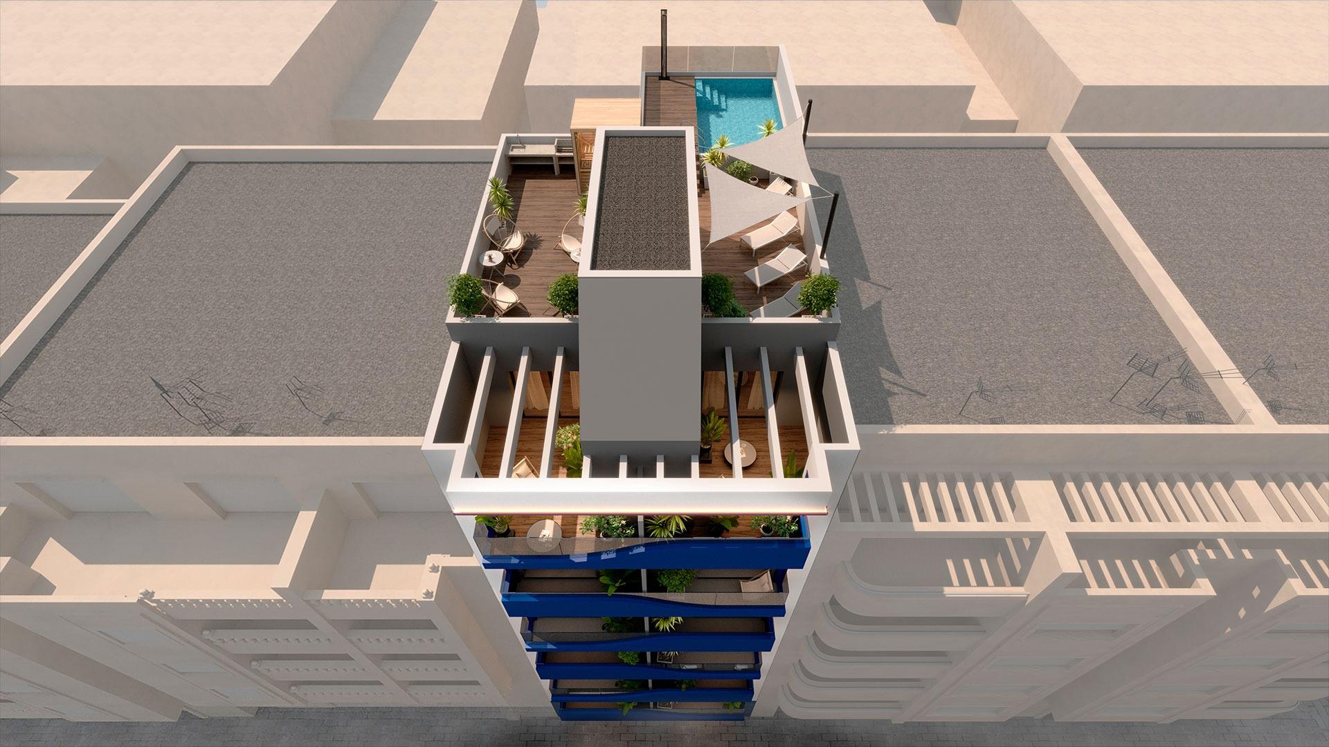 For sale - 1 Bedroom 1 Bathroom Penthouse in Torrevieja - Playa del Acequión  - Alicante