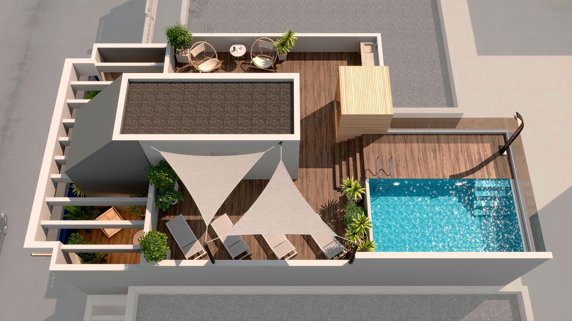 For sale - 1 Bedroom 1 Bathroom Penthouse in Torrevieja - Playa del Acequión  - Alicante