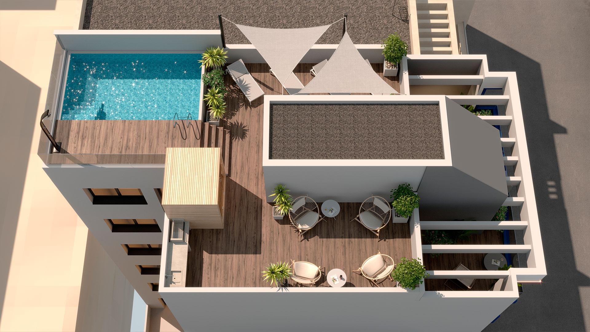 For sale - 1 Bedroom 1 Bathroom Penthouse in Torrevieja - Playa del Acequión  - Alicante