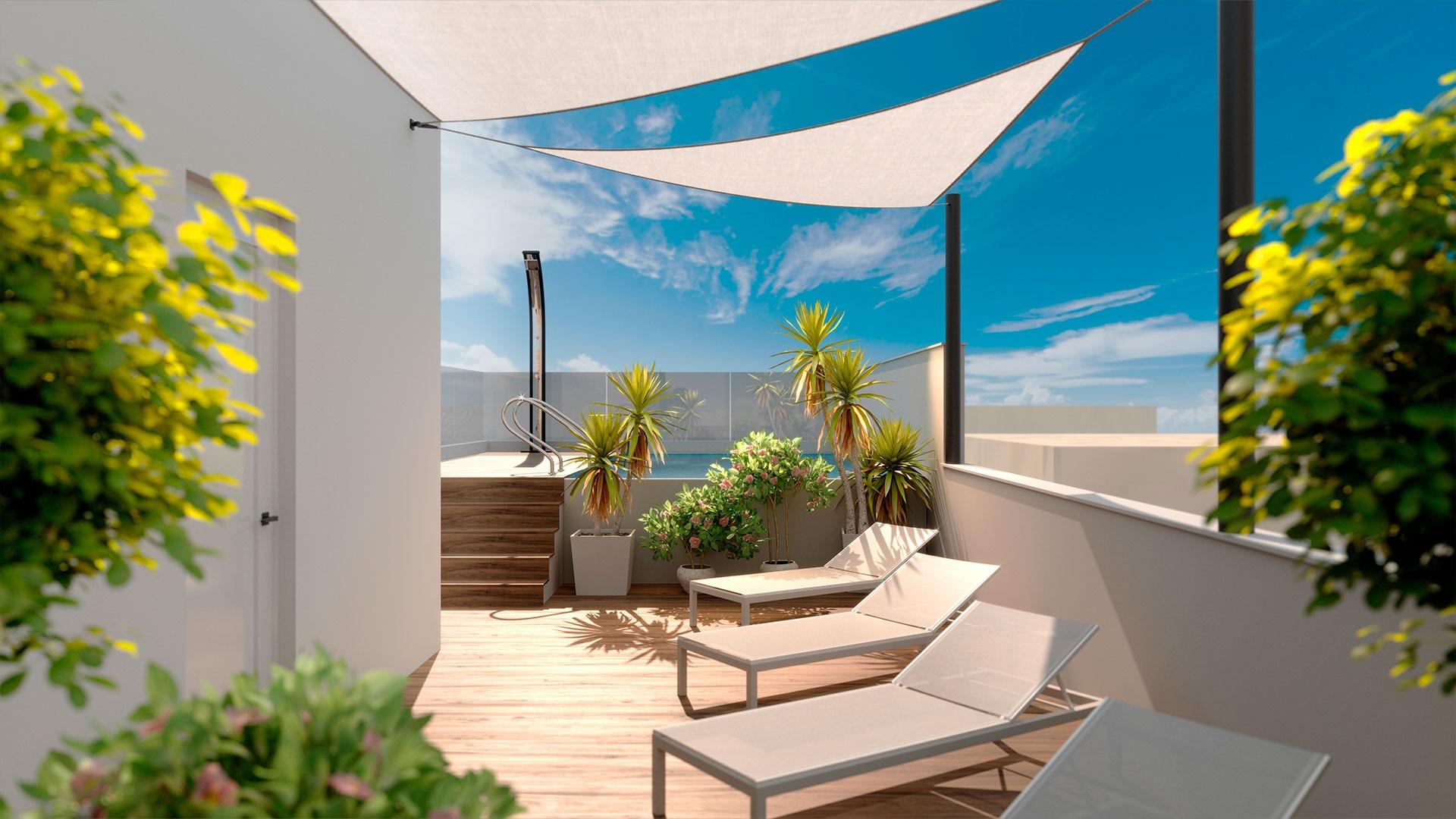For sale - 1 Bedroom 1 Bathroom Penthouse in Torrevieja - Playa del Acequión  - Alicante