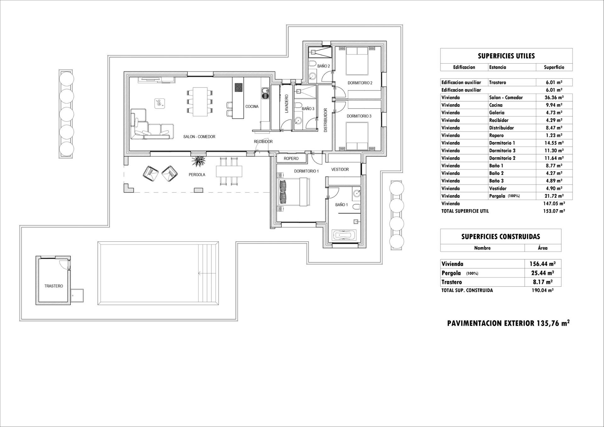 For sale - 3 Bedroom 3 Bathroom Villa in Aspe - Poligono 19  - Alicante