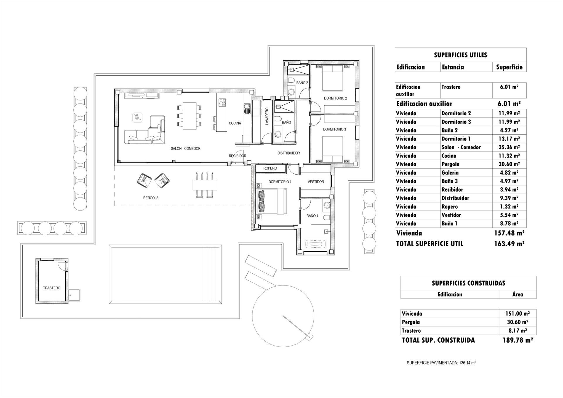 For sale - 3 Bedroom 3 Bathroom Villa in Aspe - Poligono 19  - Alicante