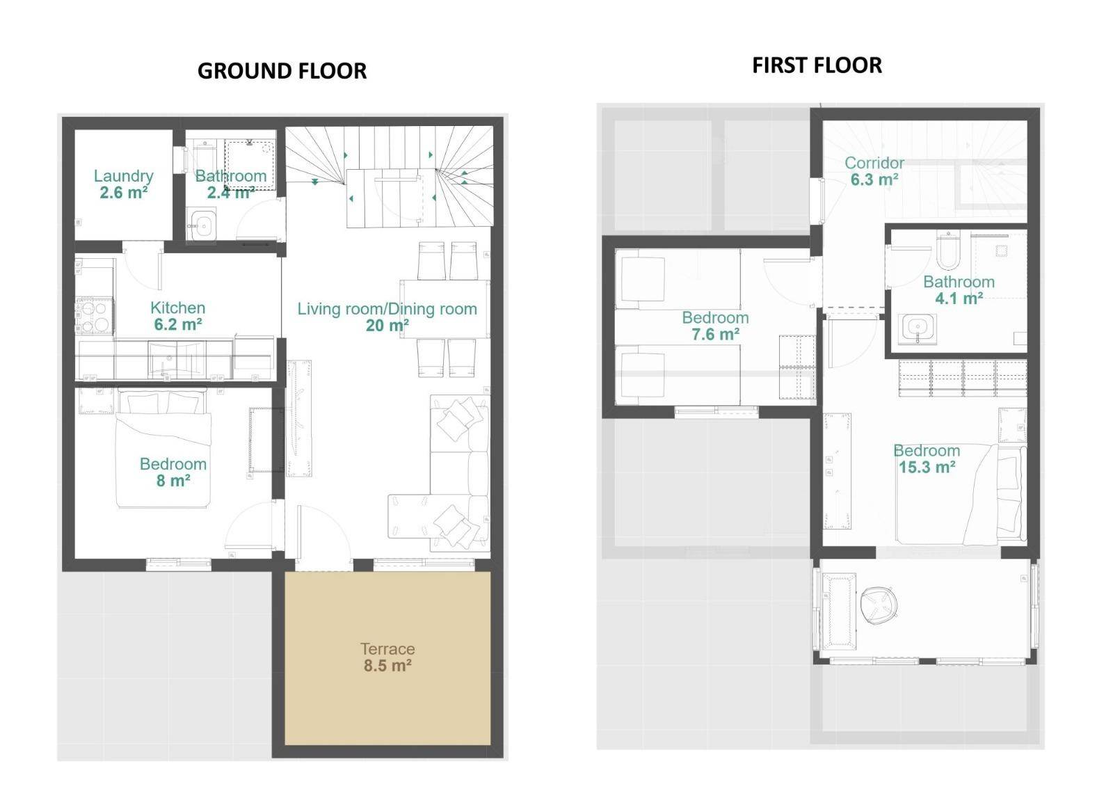 For sale - 3 Bedroom 2 Bathroom Terraced house in Los Altos - Urbanización Perla del Mar  - Alicante