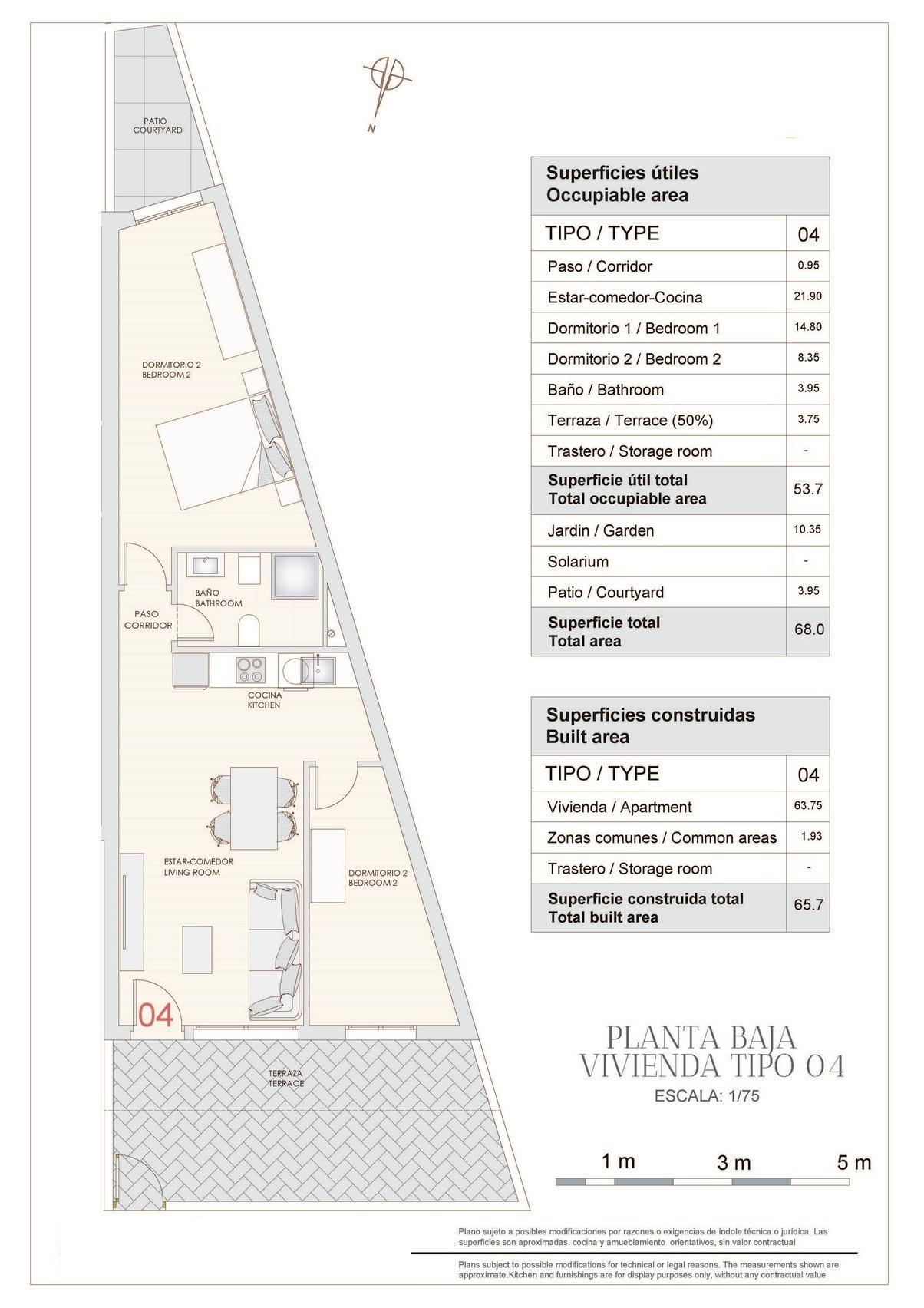 New Build - 2 Bedroom 1 Bathroom Ground floor apartment in Hondón de las Nieves - La Canalosa  - Alicante