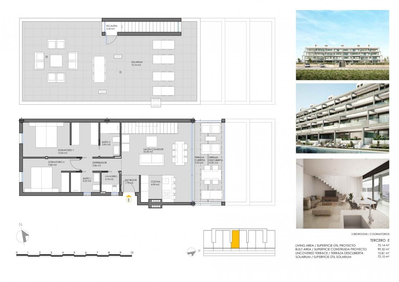New Build - 2 Bedroom 2 Bathroom Penthouse in Cartagena - Mar De Cristal  - Murcia
