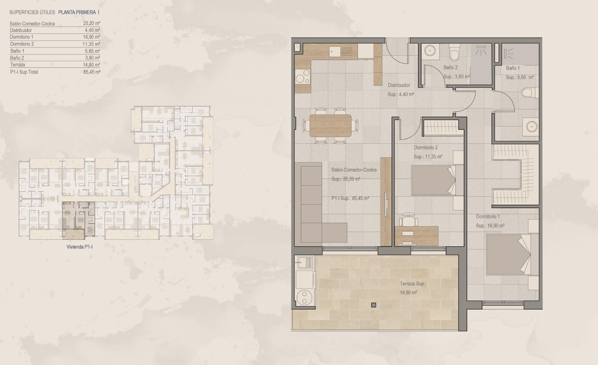New Build - 2 Bedroom 2 Bathroom Apartment in Torre Pacheco - Centro  - Murcia
