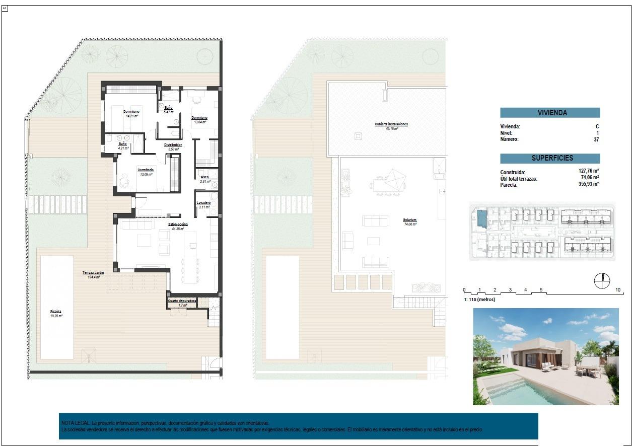 New Build - 3 Bedroom 3 Bathroom Villa in Los Alcazares - Serena Golf  - Murcia