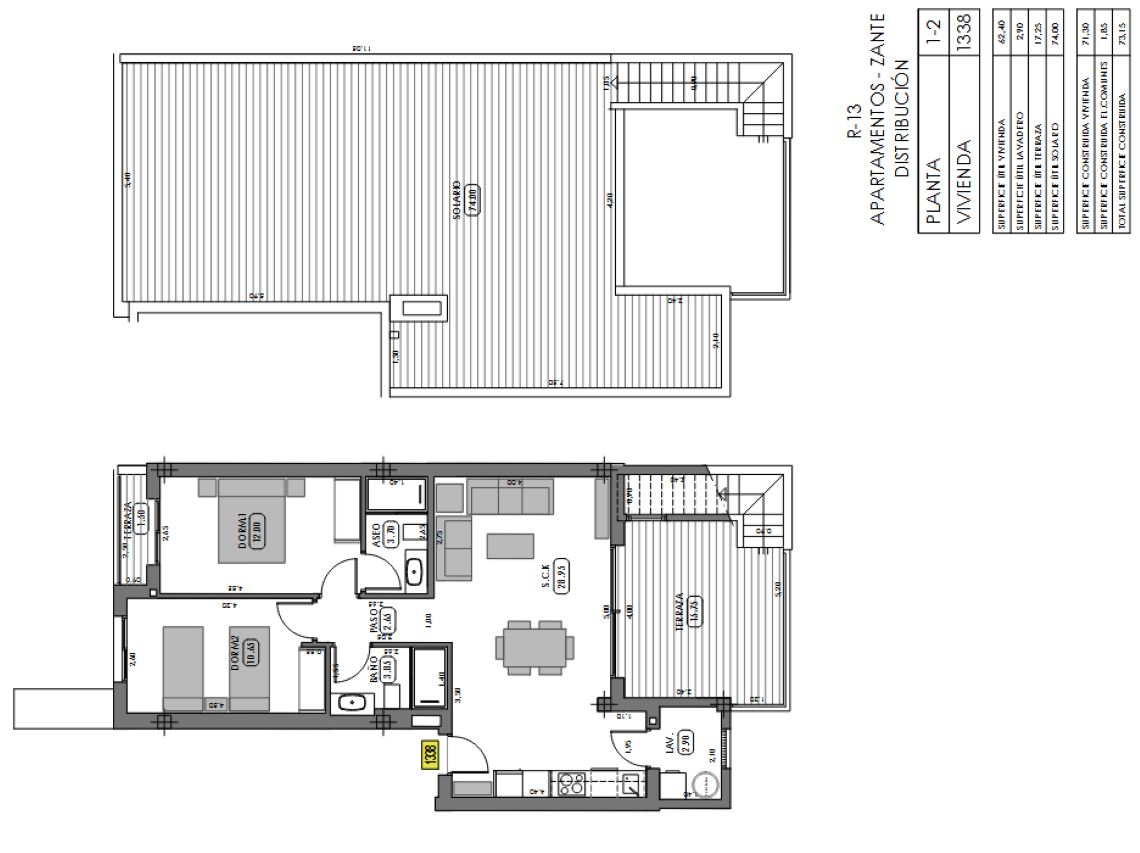 For sale - 2 Bedroom 2 Bathroom Penthouse in Algorfa - La Finca Golf Resort - Alicante