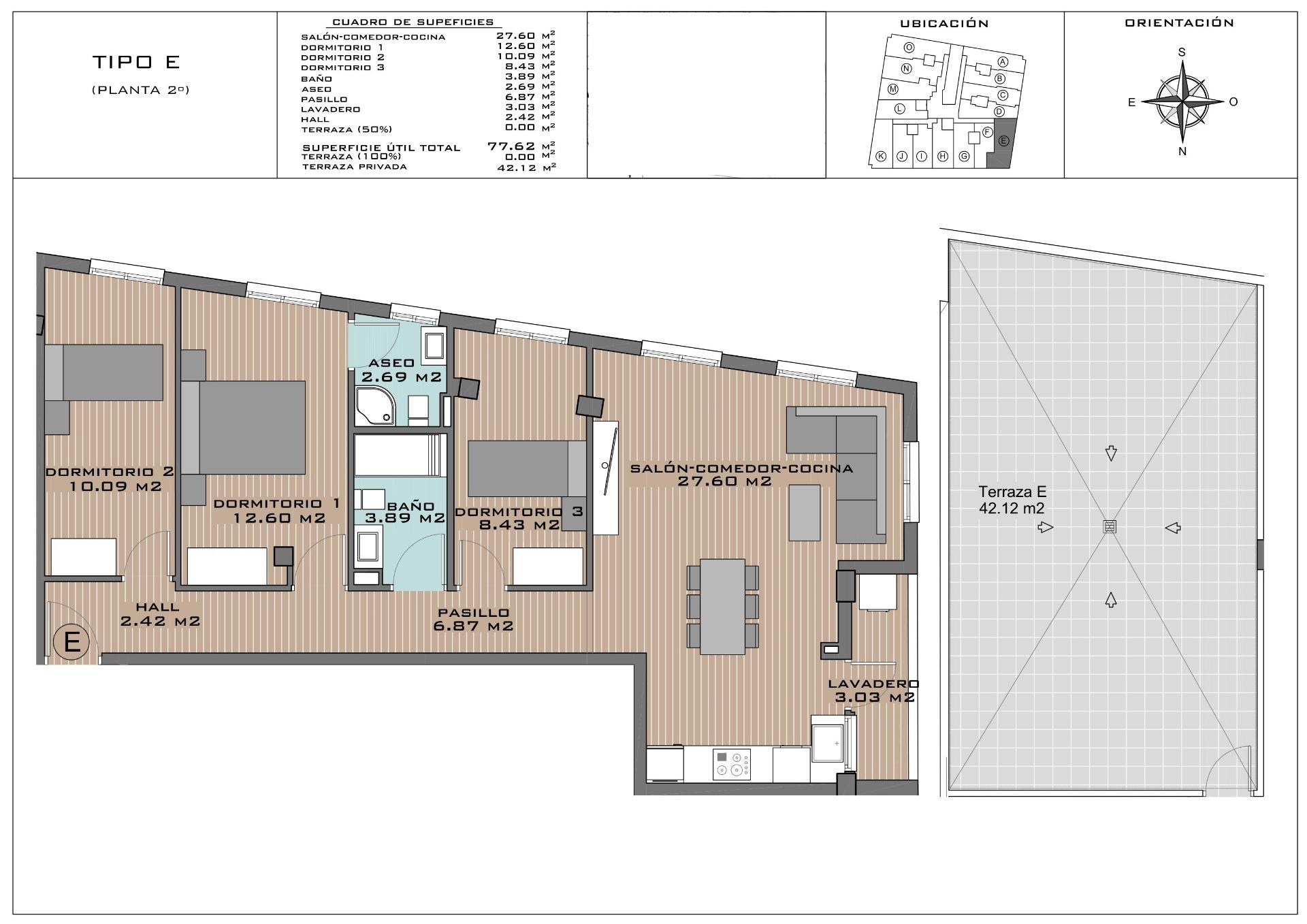New Build - 3 Bedroom 2 Bathroom Penthouse in Algorfa - Pueblo  - Alicante