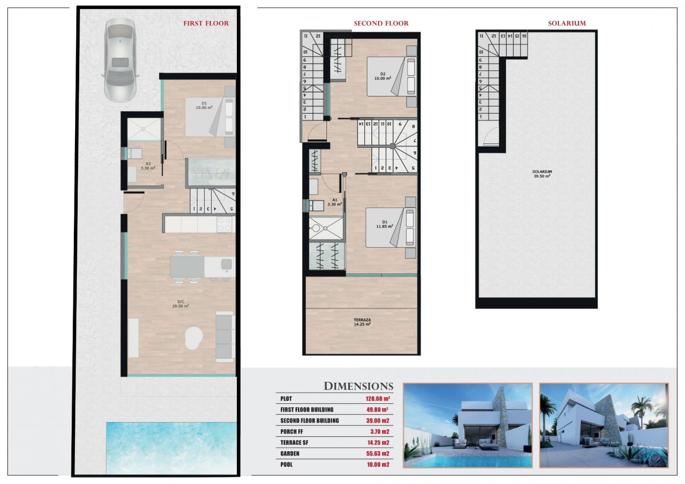 New Build - 3 Bedroom 2 Bathroom Villa in San Javier - San Blas  - Murcia