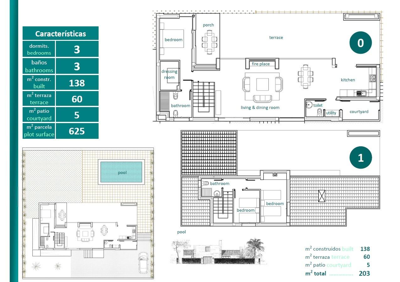 New Build - 3 Bedroom 3 Bathroom Villa in Sucina - Peraleja Golf  - Murcia