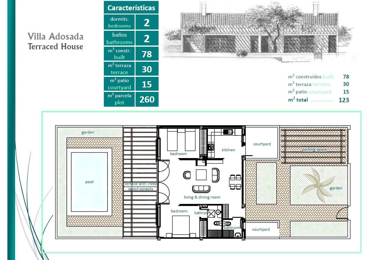 New Build - 2 Bedroom 2 Bathroom Town House in Sucina - Peraleja Golf  - Murcia