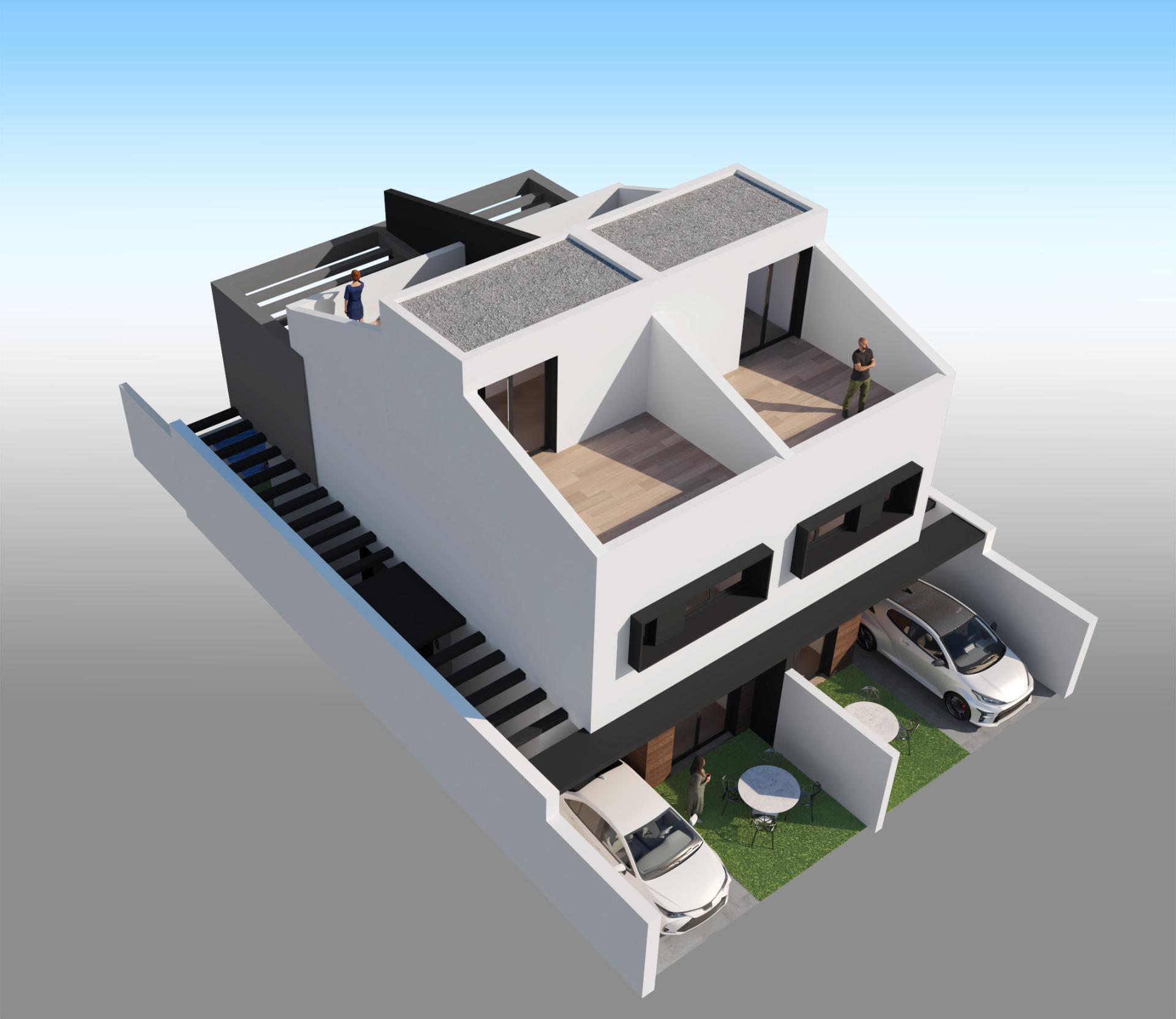 New Build - 3 Bedroom 3 Bathroom Villa in San Javier - Santiago De La Ribera  - Murcia