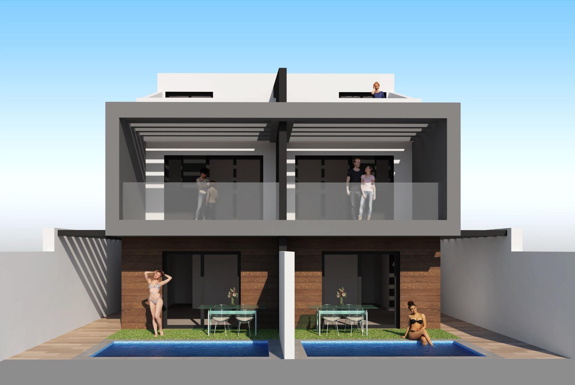 New Build - 3 Bedroom 3 Bathroom Villa in San Javier - Santiago De La Ribera  - Murcia