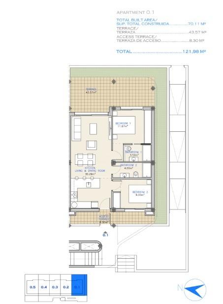 New Build - 2 Bedroom 2 Bathroom Apartment in Los Alcazares - Serena Golf  - Murcia