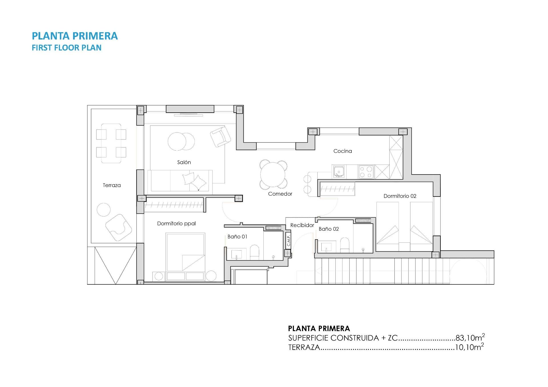 New Build - 2 Bedroom 2 Bathroom Apartment in Torre Pacheco - Santa Rosalia Lake And Life Resort  - Murcia