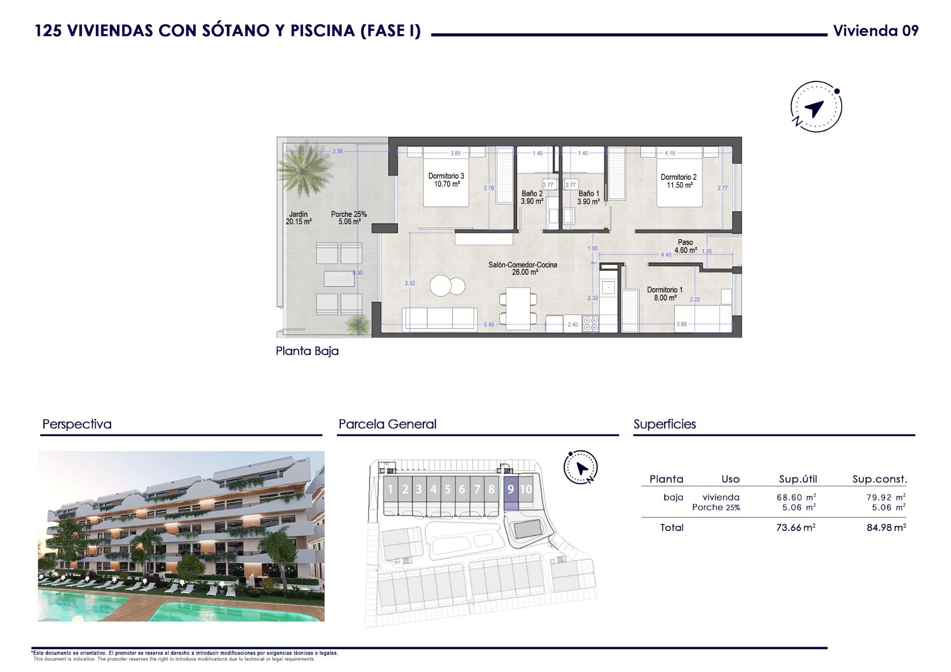 New Build - 3 Bedroom 2 Bathroom Apartment in San Javier - Santiago De La Ribera  - Murcia