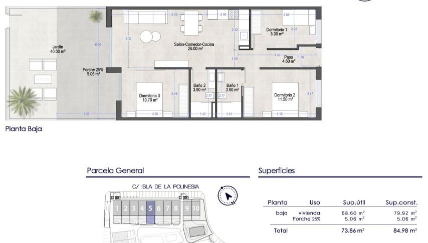 New Build - 3 Bedroom 2 Bathroom Apartment in San Javier - Santiago De La Ribera  - Murcia
