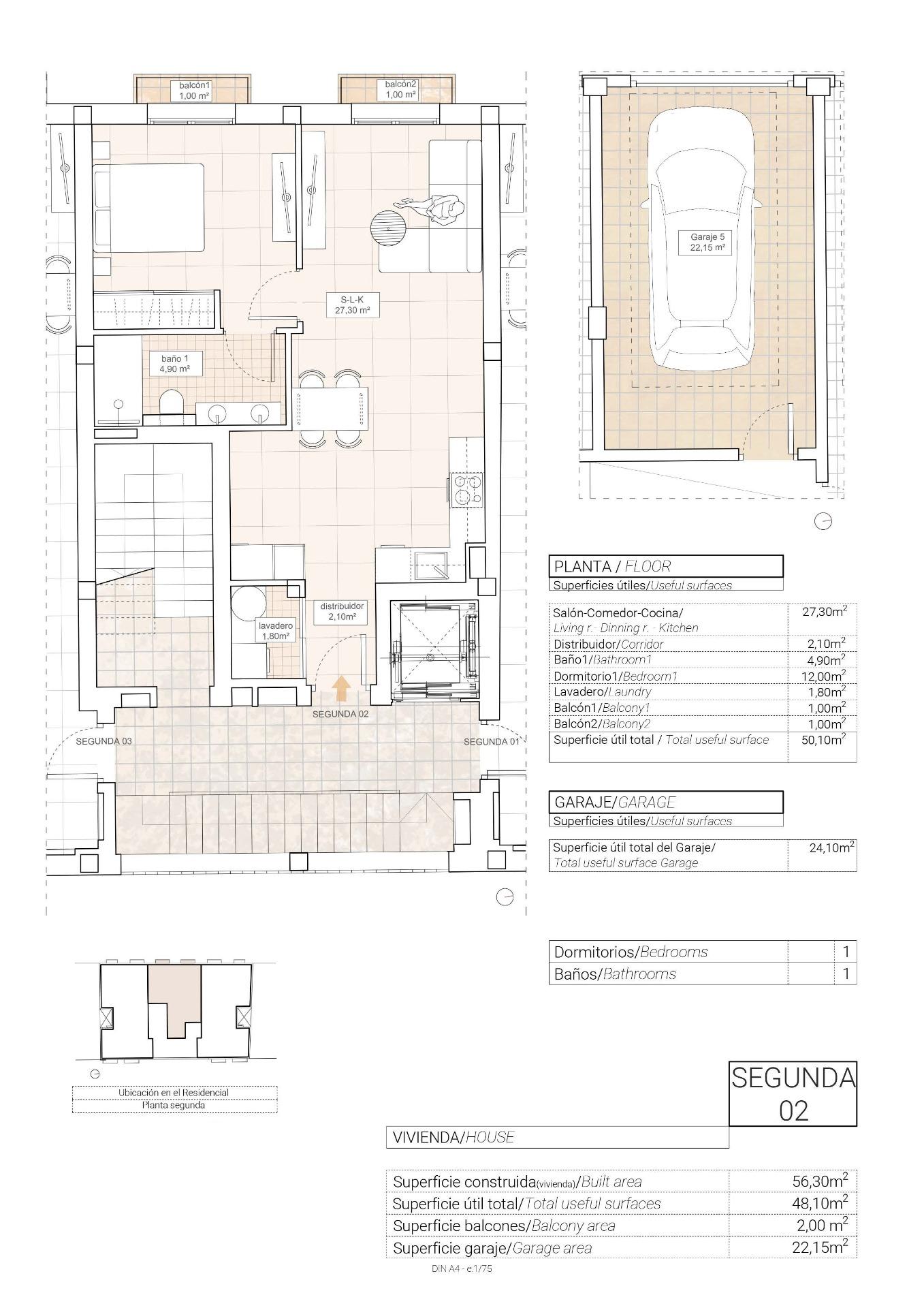 For sale - 1 Bedroom 1 Bathroom Apartment in Hondón de las Nieves - Pueblo  - Alicante