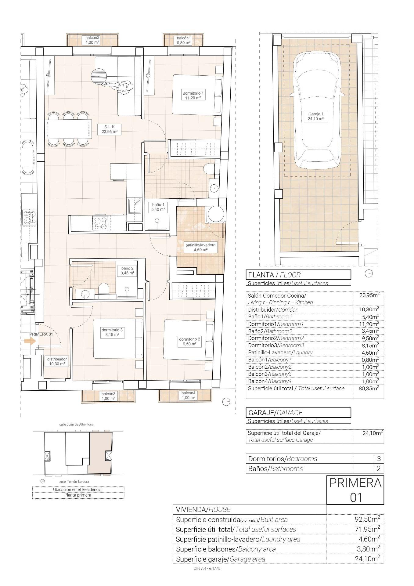 For sale - 3 Bedroom 2 Bathroom Apartment in Hondón de las Nieves - Pueblo  - Alicante